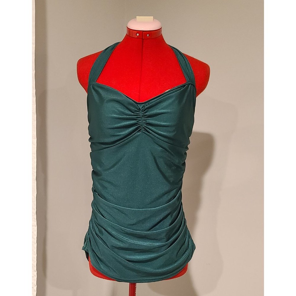 Retro Style Green Bathing Suit Size 12